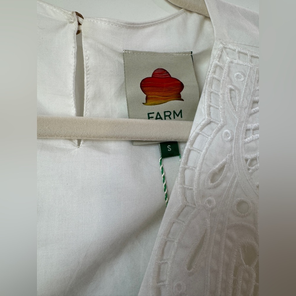 Farm Rio: Off-White Butterfly Richelieu Blouse - Picture 10 of 12